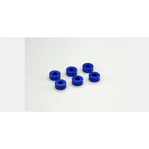 Kyosho W0143 Aluminum Collar (3x7x3mm/Blue/6pcs)