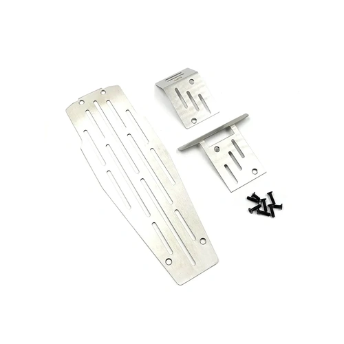 Yeah Racing 1/10 Stainless Steel Chassis Skid Plate Set