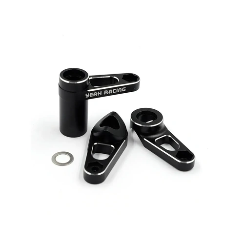 Yeah Racing Aluminium Steering Arm Set - Black