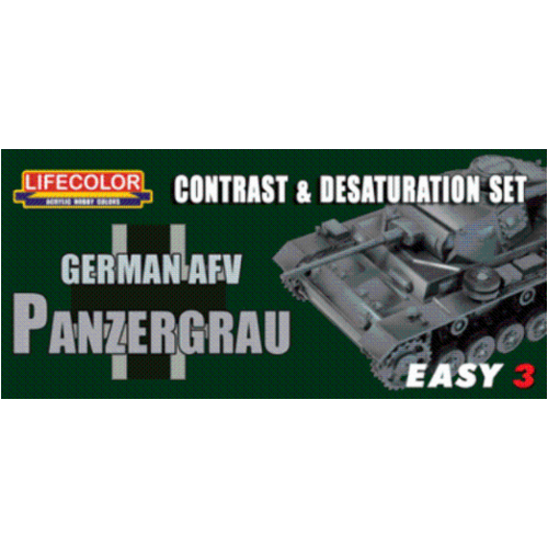 Lifecolor MS02 German AFV Panzergrau Constrast Acrylic Paint Set