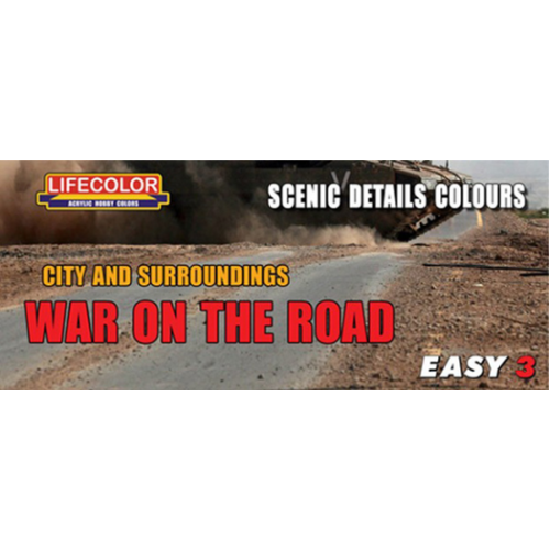 Lifecolor MS09 City And Surrounds War On The Road Acrylic Paint Set