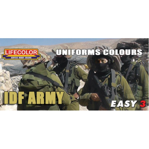 Lifecolor MS10 Uniforms Colours IDF Army Acrylic Paint Set