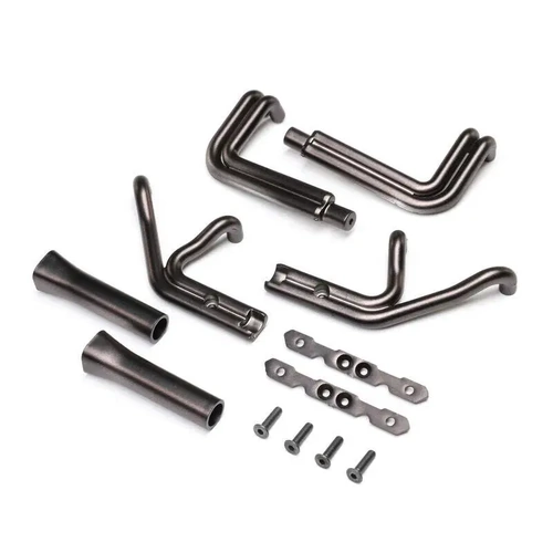 Losi Header Set, Black Chrome, 22S Sprint Car