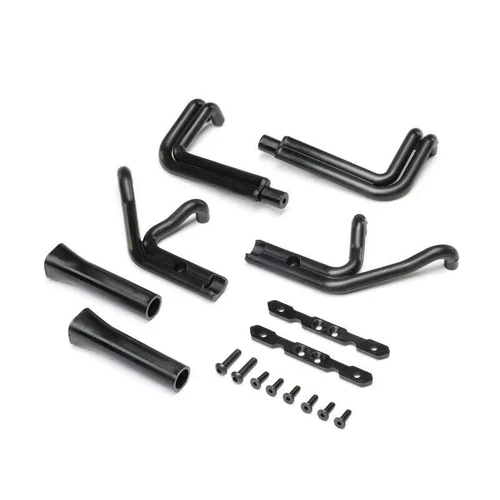 Losi Header Set, Matte Black, 22S Sprint Car