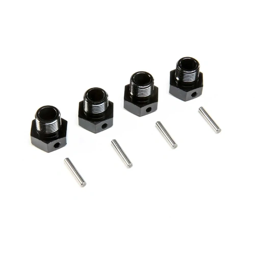 Losi 17mm Wheel Hex, Black, 4pcs, SBR 2.0