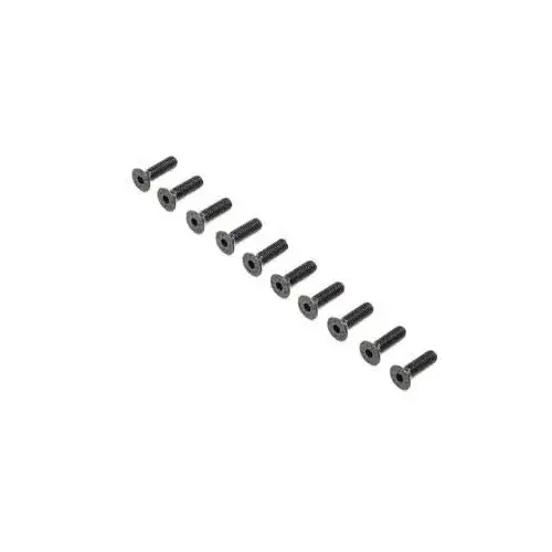 Losi Flat Head Screws, Stl, BO, M4 x 14mm (10)