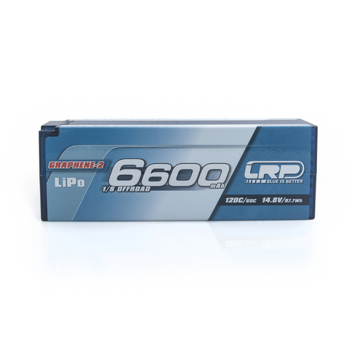LRP P5 1/8 Offroad Stock Spec GRAPHENE 2 6600mAh Hardcase Battery 14.8V Lipo 120C/60C - LRP-430269