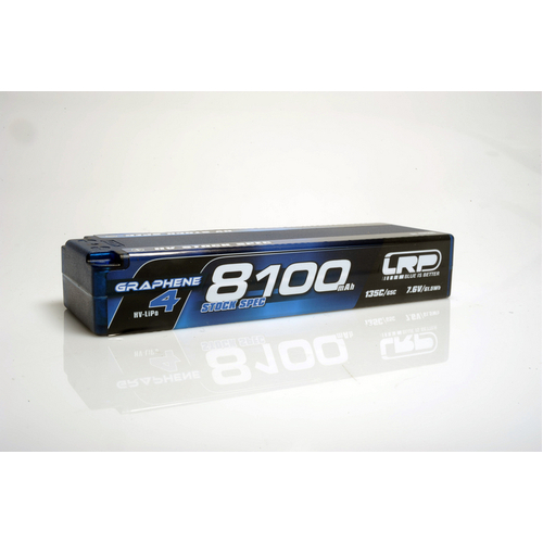 LRP HV Stock Spec GRAPHENE 4 8100mAh Hardcase battery 7.6V LiPo 135C/65C - LRP-431280