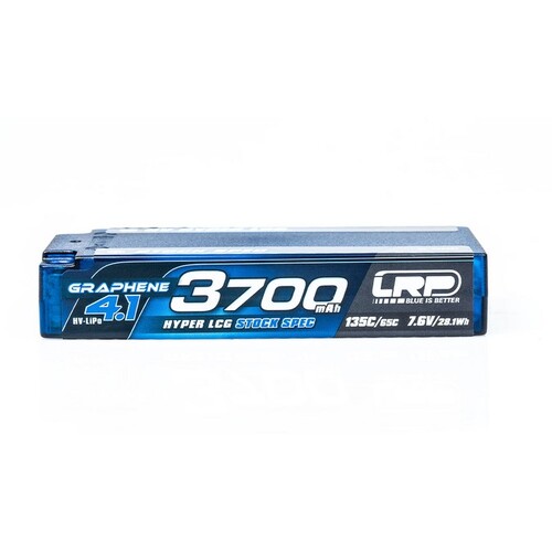 LRP HV Hyper LCG Stock Spec Shorty Graphene 4.1 3700mAh Hardcase Battery 7.6V LiPo 135C/65C - LRP-432287