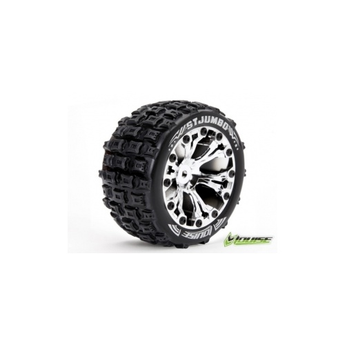 ST-Jumbo Tyre On Chrome Rim 0 Offset