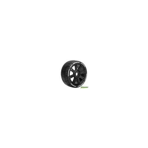 1/8th GT SHIV wheel/tyre blk/chrome Soft