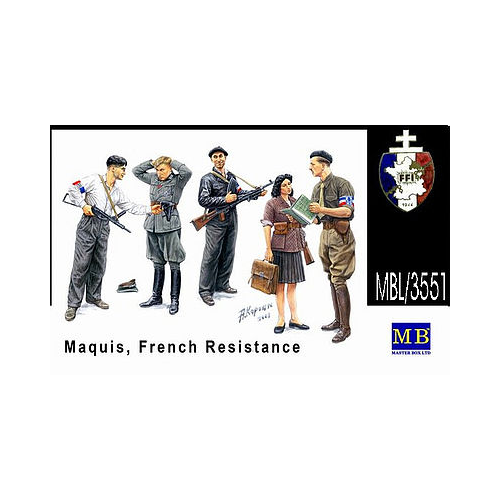 Master Box 3551 1/35 Maquis, French Resistance   Plastic Model Kit