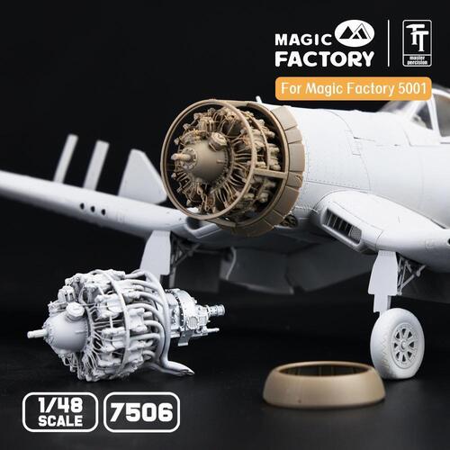 Magic Factory 1/48 P&W R-2800 Engine On Plane Version (3D printed)