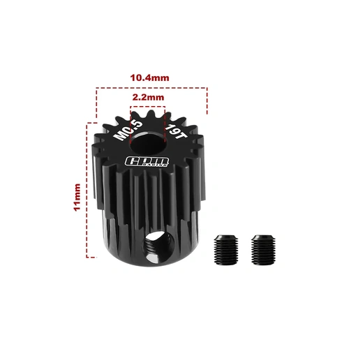 GPM 40Cr Steel 19T 48dp/0.5Mod Pinion Gear