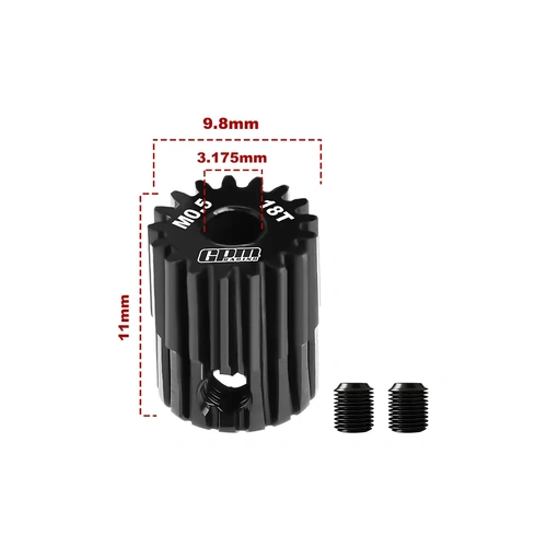 GPM 40Cr Steel 18T 48dp/0.5Mod Pinion Gear