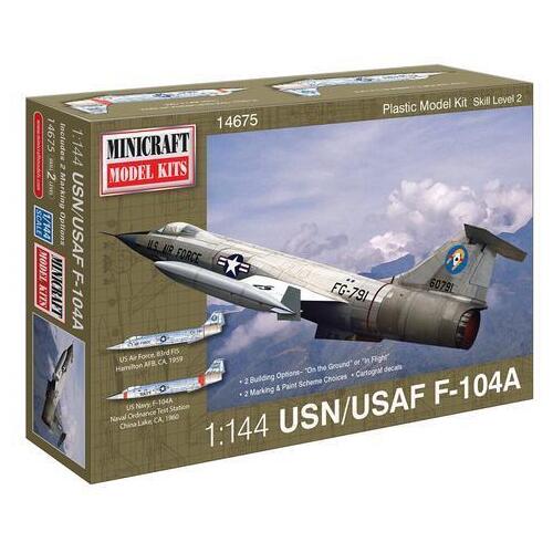 Minicraft 14675 1/144 F-104A USAF with 2 marking options Plastic Model Kit