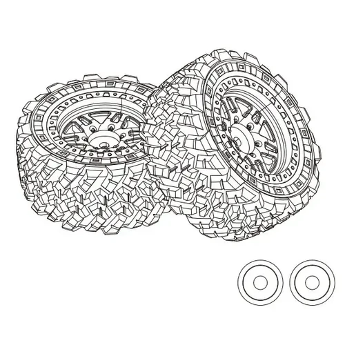 MJX Tire 2Pcs - MJX-14300D1