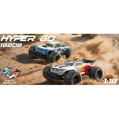 MJX 1/18 HyperGo 2.4G 4WD Brushed RC Truck - MJX-18208