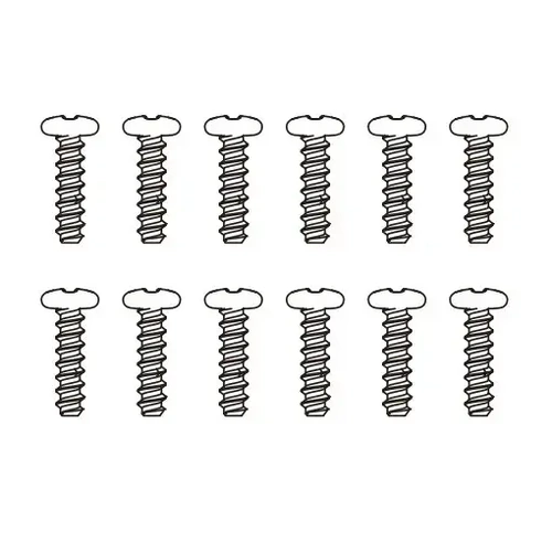 MJX Round Head Flat Tail Screws 12Pcs - MJX-M2666