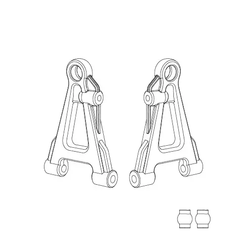 MJX Front Lower Suspension Arms (Including Ball Head) [14220]