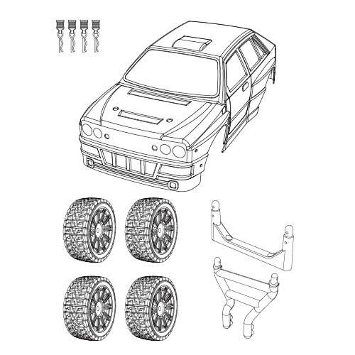 MJX 14302 Lancia Delta Body Shell [1430B]