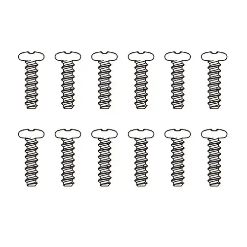 MJX Round Head Flat Tail Screws (12Pcs)