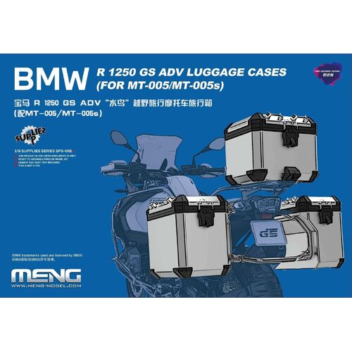 Meng 1/9 BMW R1250 GS ADV Luggage Cases Plastic Model Kit