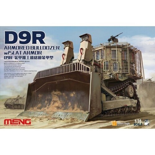 Meng 1/35 D9R Armoured Bulldozer w/ Slat Armour Plastic Model Kit