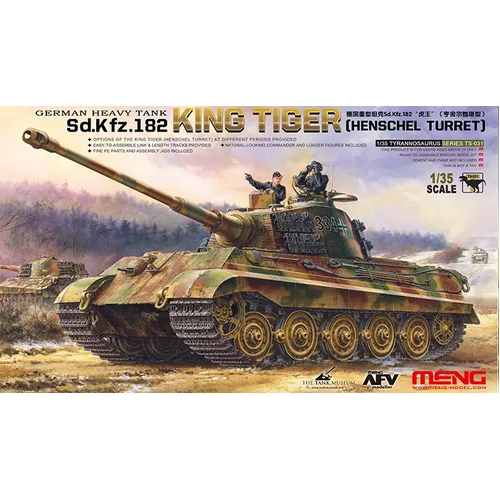 Meng 1/35 German Heavy Tank Sd.Kfz.182 King Tiger (Henschel Turret) Plastic Model Kit