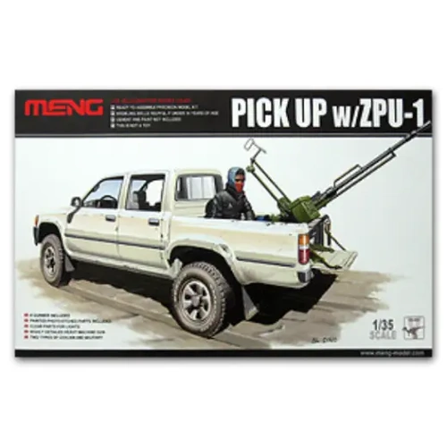Meng 1/35 Pickup w/ZPU-1 Plastic Model Kit