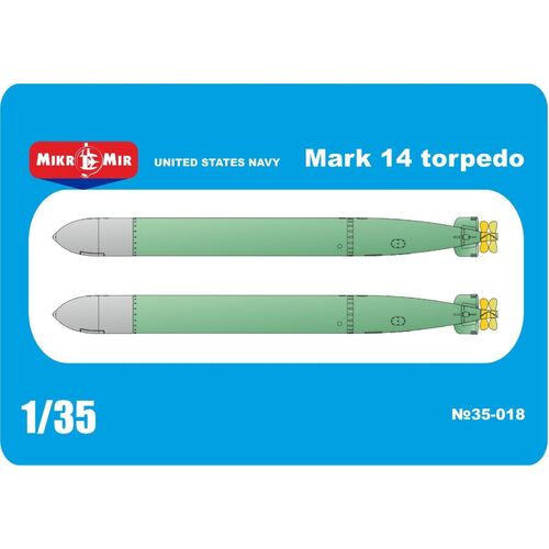 Micromir 35-018 1/35 USA Mark14 torpedo (2 pcs in box ) Plastic Model Kit