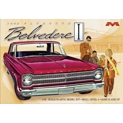 Moebius 1218 1/25 1965 Plymouth Belvedere Plastic Model Kit
