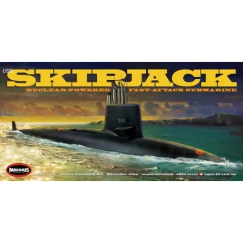 Moebius 1400 1/72 USS Skipjack Plastic Model Kit