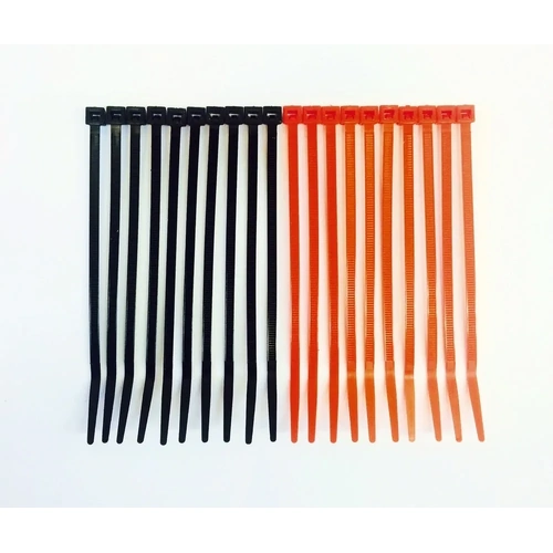 SMALL CABLE TIES, BLACK/RED COMBO, 20 IN TOTAL, 4in LONG.