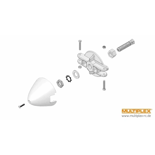 Multiplex 54mm Spinner With Folding Blade Holder. Prop Driver