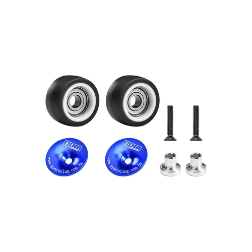 GPM Aluminium Wheelie Bar Wheels with Axles Set - Blue