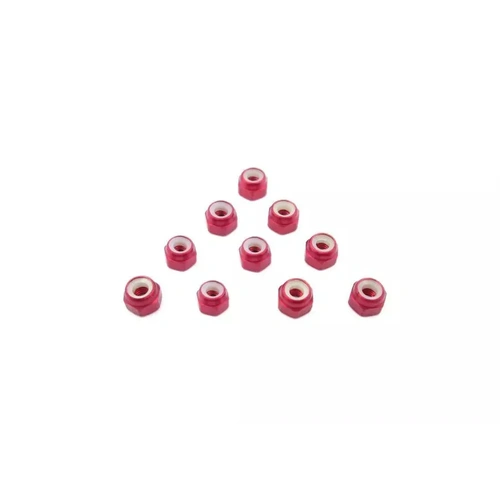 MR33 Aluminum Lock Nut 3,0mm - Red (10)