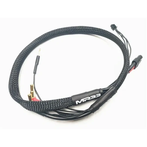 MR33 2S XT60 All-Black Charging Lead - 600mm - (4 / 5mm Dual Plug - XH)