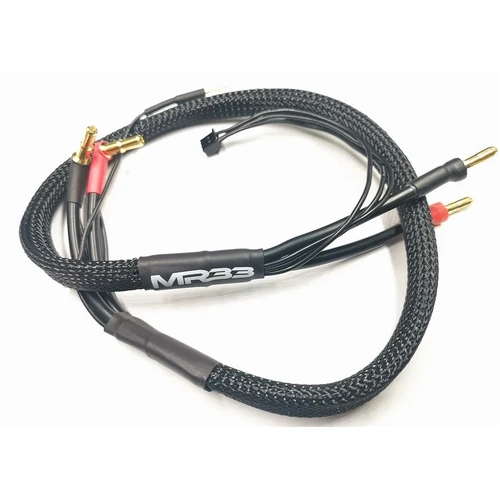 MR33 2S All-Black Charging Lead - 600mm - (4 / 5mm Dual Plug - XH) MR33-BCL600