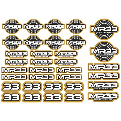 MR33 Decal Sheet - Gold  MR33-DS-G