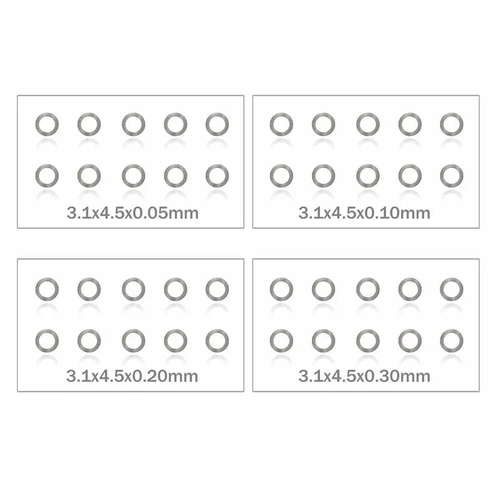 MR33 Shim Washer Set 3mm 0.05 / 0.1 / 0.2 / 0.3mm (10ea)  MR33-SH-3