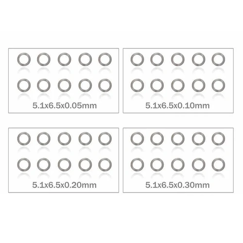 MR33 Shim Washer Set 5mm 0.05 / 0.1 / 0.2 / 0.3mm (10ea)  MR33-SH-5