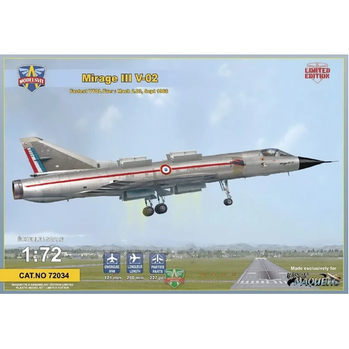 ModelSvit 72034 1/72 Mirage III V-02 fastest VTOL ever Plastic Model Kit