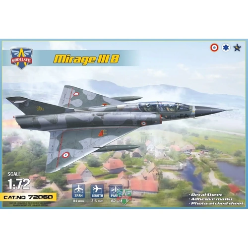 ModelSvit 72060 1/72 Mirage IIIB operational trainer (5 camo schemes) Plastic Model Kit