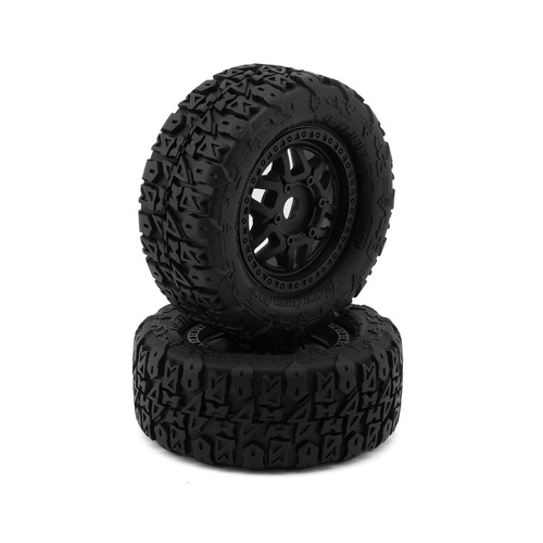 Method RC Terraform V2 Belted 1/7 Short Course Pre-Mounted Tires w/17mm Hex & Switch Wheels (Black) (2) - MTD1200V2