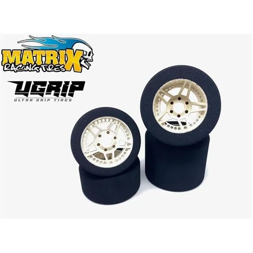 MATRIX Racing Tires 1/8 UGRIP Series (Rear) - Carbon (35 Shore)