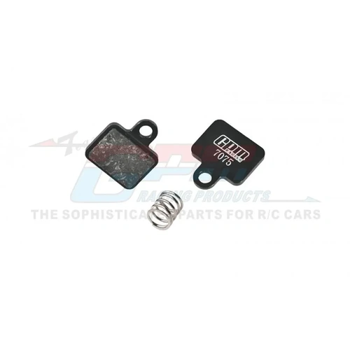 GPM Black Aluminium & Inlaid Friction Material Front Brake Pads 2Pcs