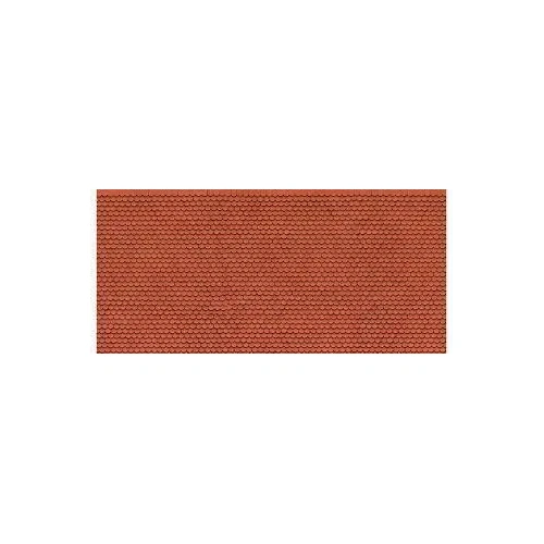 HO 3D Cardboard Sheet "Plain Tile" Red