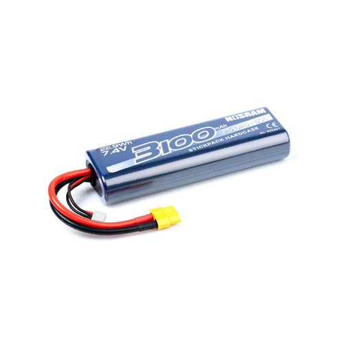 Nosram 3100MAH 50C 7.4V STD Round Stick Hard Case Lipo Battery With XT60 Plug - NOS999301-XT60