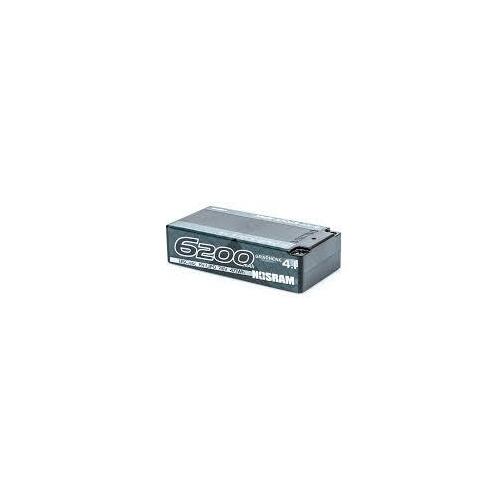Nosram HV Stock Spec Shorty Graphene 4.1 6200MAH 130C/65C Hard Case 7.6V LiPo Battery - NOS999759